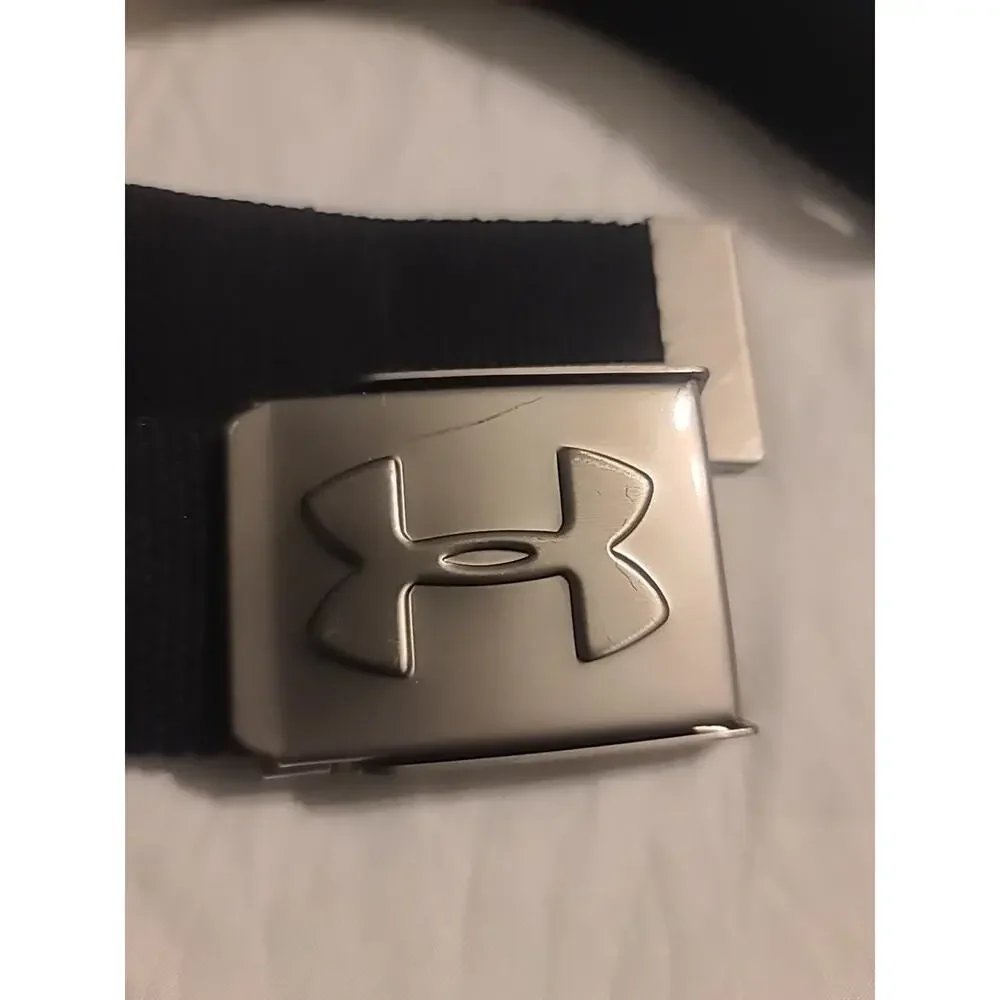 Under Armour Boys Black Webbing Belt 1254229 001 With Metal Buckle